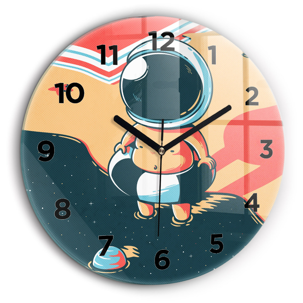 Enfant astronaute Horloge ronde murale 60 cm
