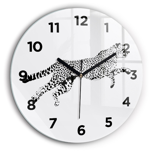 Silhouette de panthère Horloge ronde 60 cm