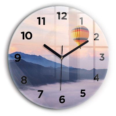 Beau paysage Horloge ronde en verre 60 cm