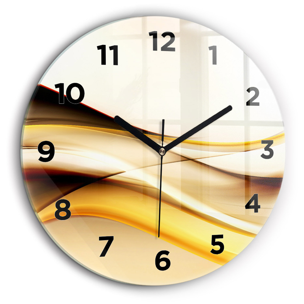 Vague abstraite Horloge ronde murale 60 cm