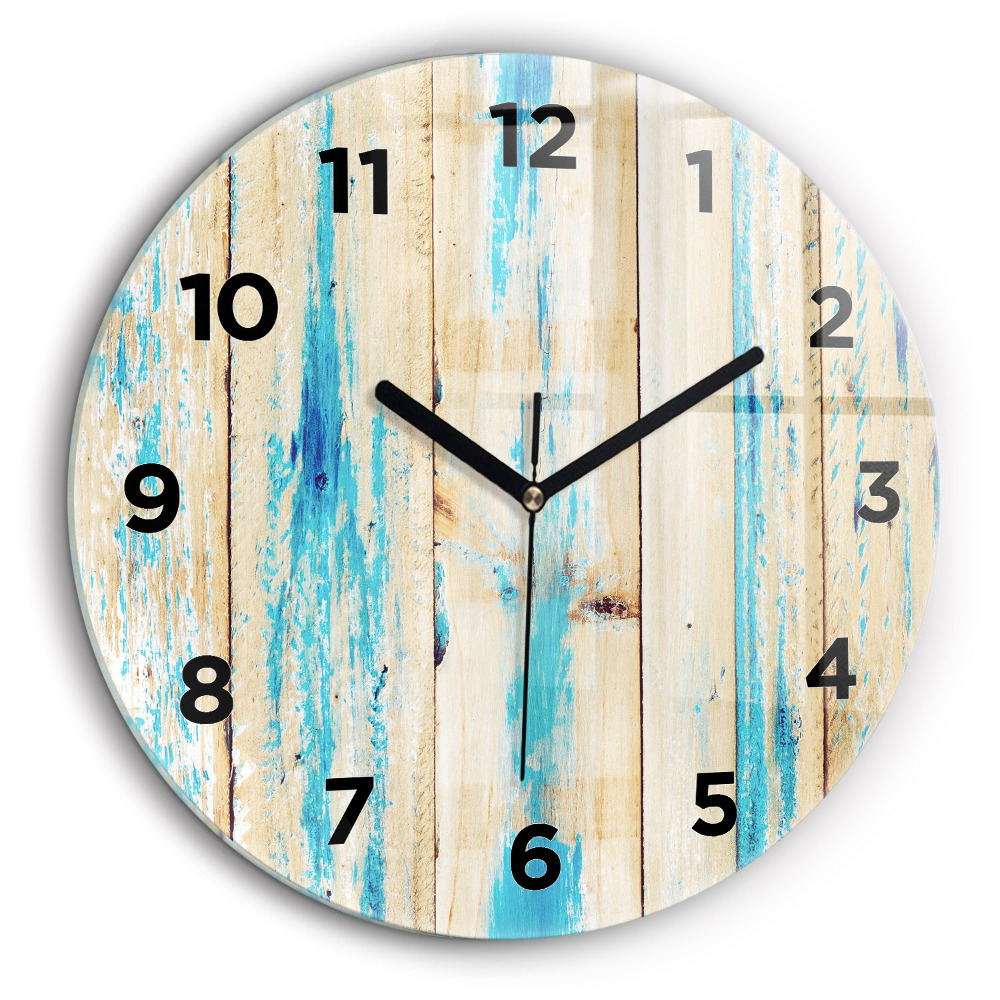 Bois rayé Pendule murale ronde 60 cm