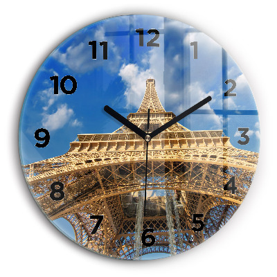 France Tour Eiffel Horloge ronde murale 60 cm