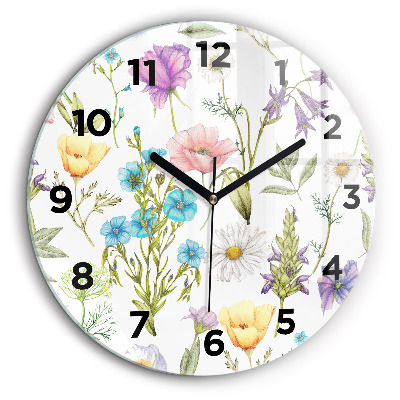 Composition de fleurs Horloge ronde 60 cm