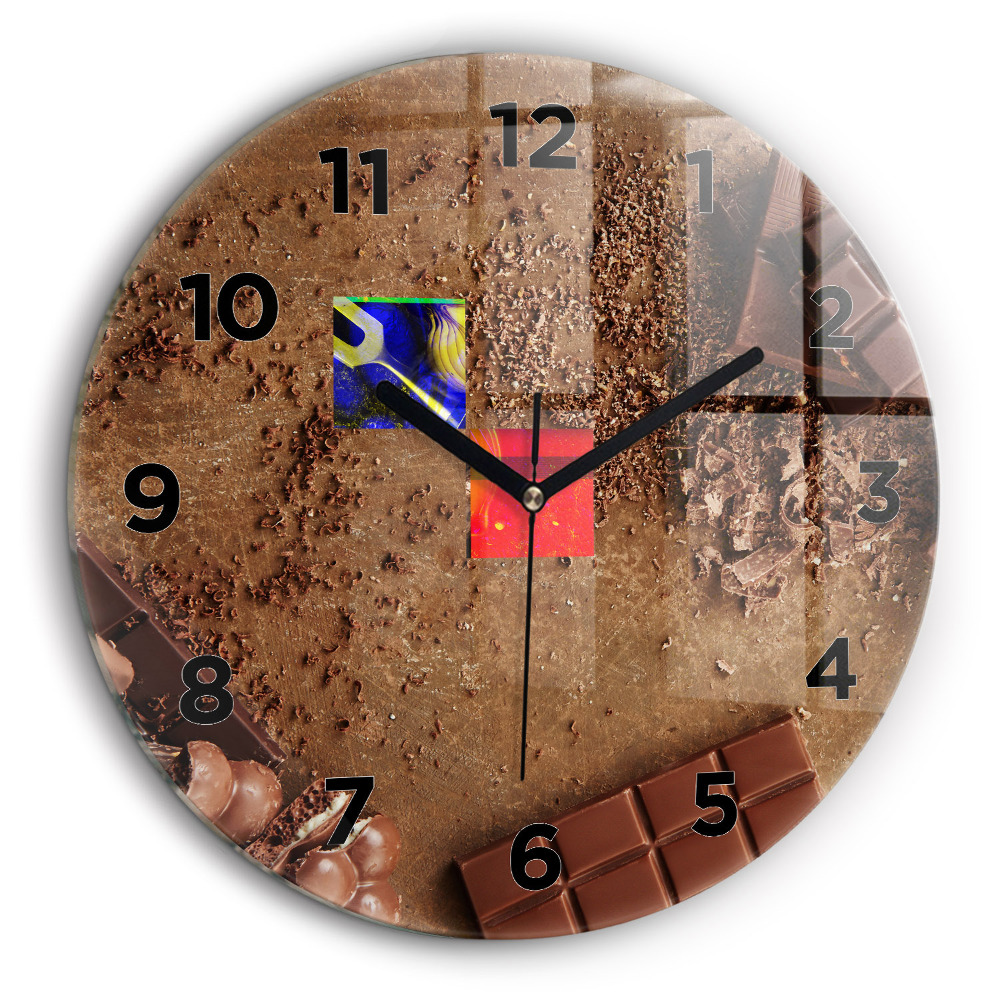 Tablettes de chocolat Pendule murale ronde 60 cm