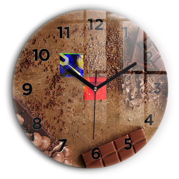 Tablettes de chocolat Pendule murale ronde 60 cm