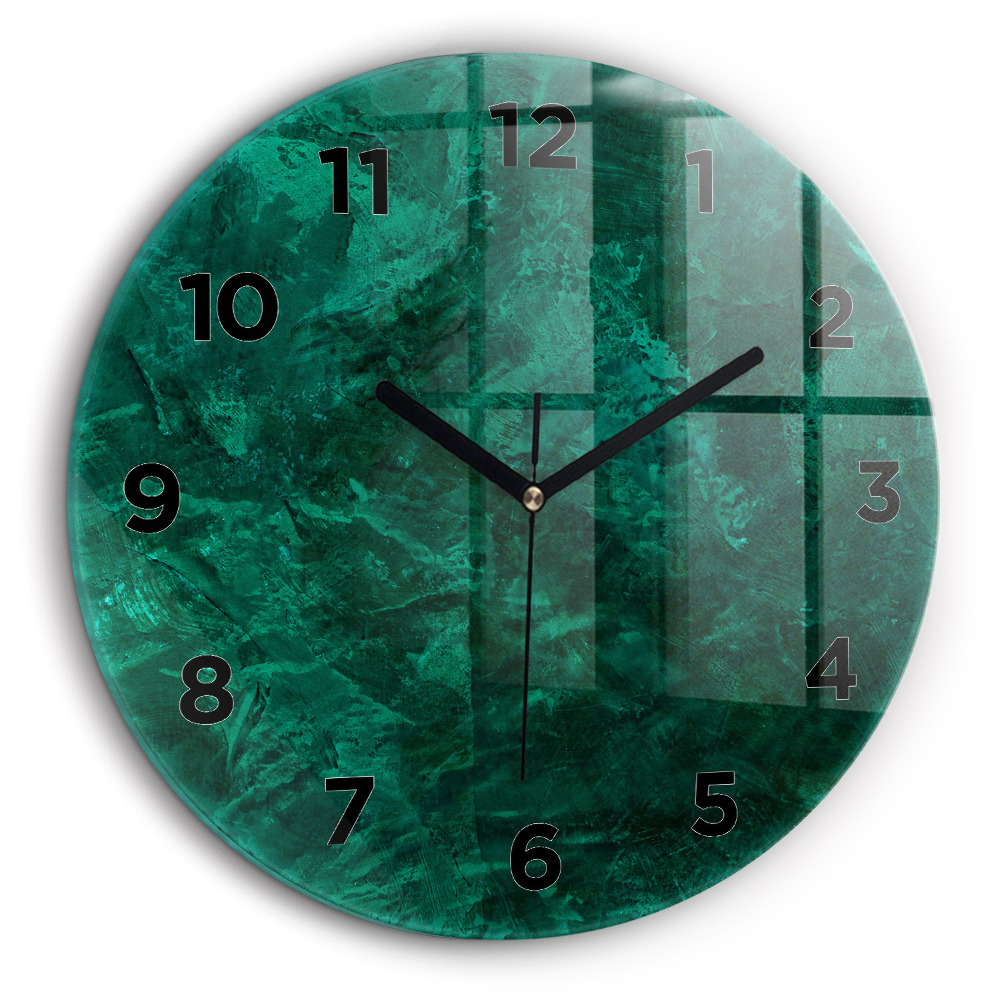 Mur d'émeraude Horloge ronde murale 60 cm