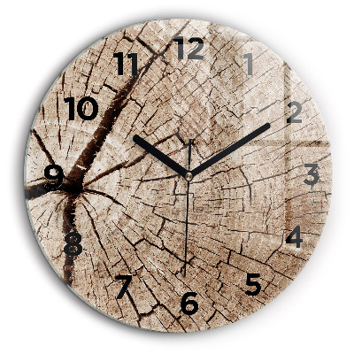 Vieux tronc d'arbre Pendule murale ronde 60 cm