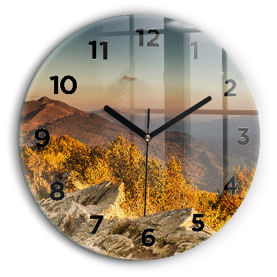 Montagnes Bieszczady Horloge ronde murale 60 cm