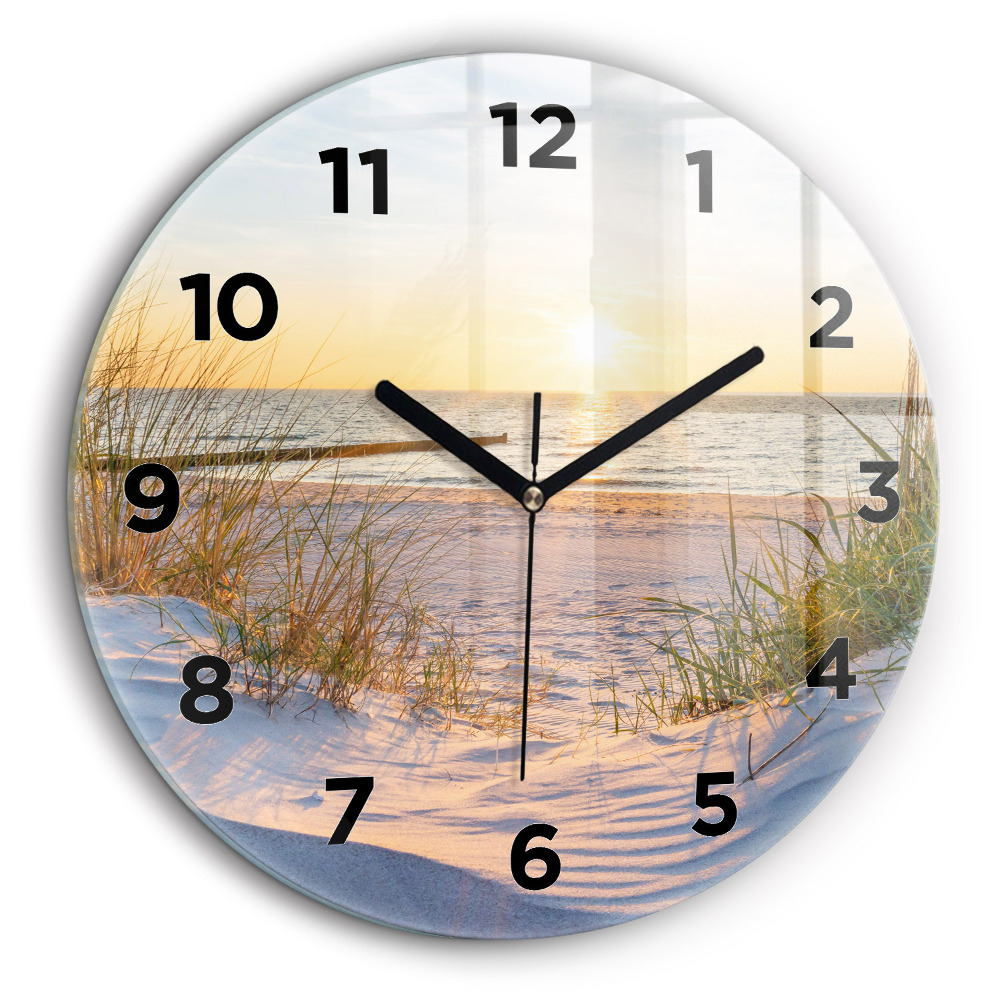 Coucher de soleil sur la mer Pendule murale ronde 60 cm