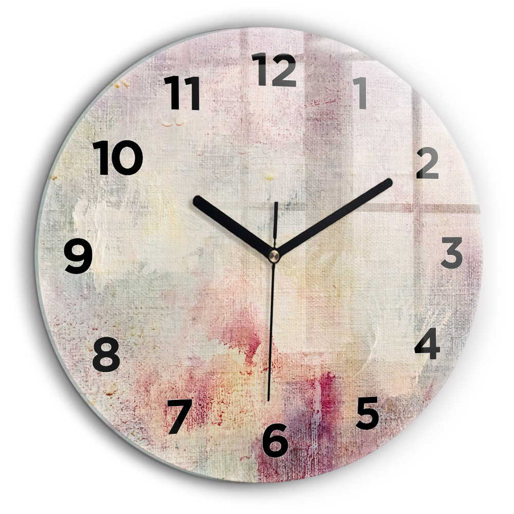 Abstraction peinte Horloge ronde murale 60 cm