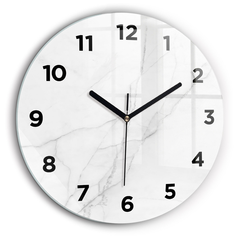 Marbre décoratif Horloge ronde en verre 60 cm