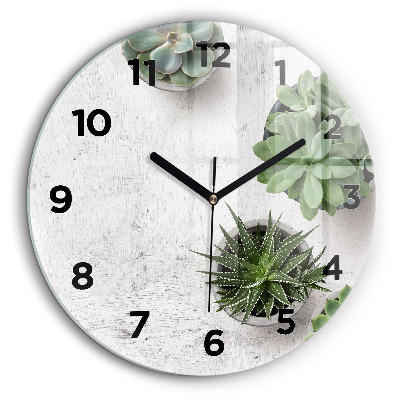 Plantes décoratives Horloge ronde murale 60 cm