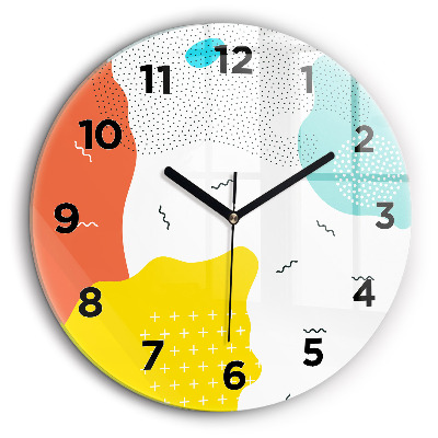 POP abstrait Horloge ronde murale 60 cm