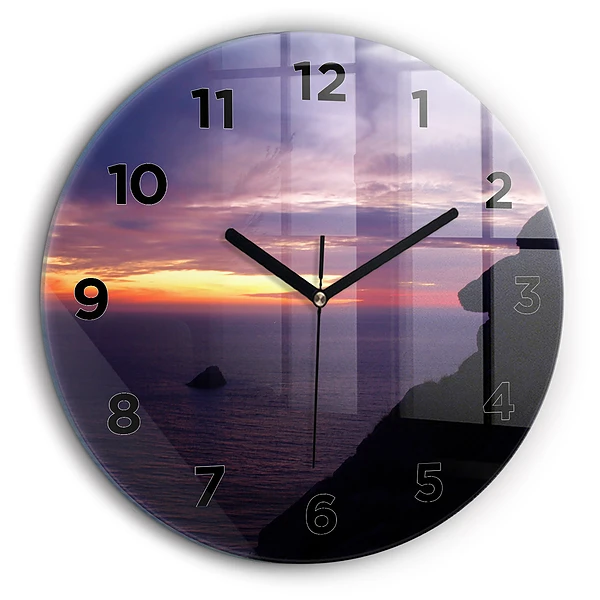 Tête de pierre Horloge ronde 60 cm