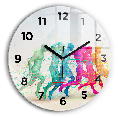 Personnes colorées Pendule murale ronde 60 cm