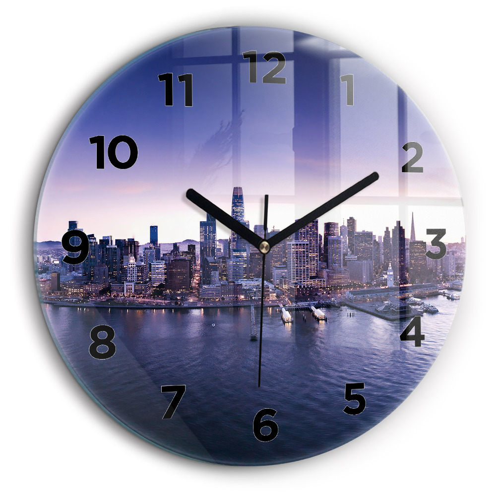 Vue de San Francisco Horloge ronde murale 60 cm