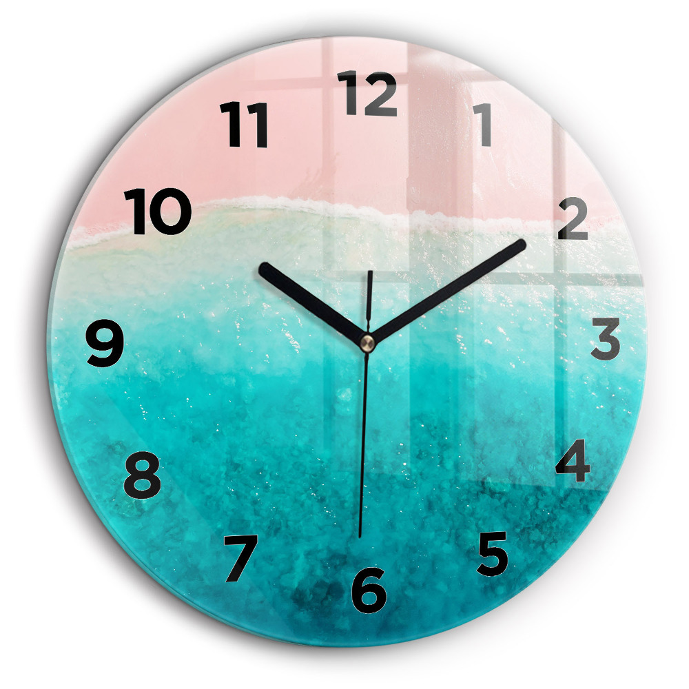 Plage de sable marin Pendule murale ronde 60 cm