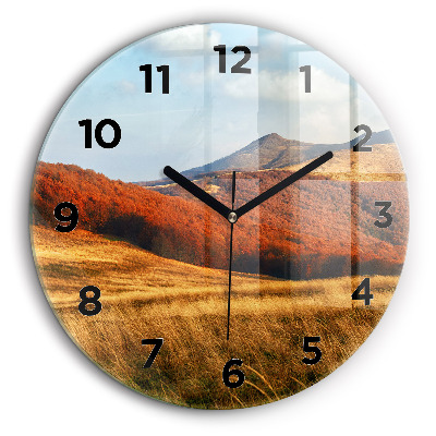 Paysage de montagne Pendule murale ronde 60 cm
