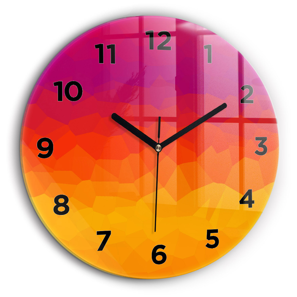 Abstraction colorée Horloge ronde murale 60 cm