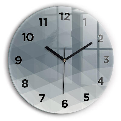 Abstraction grise Pendule murale ronde 60 cm