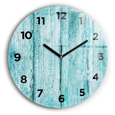 Vieux bois bleu Horloge ronde murale 60 cm
