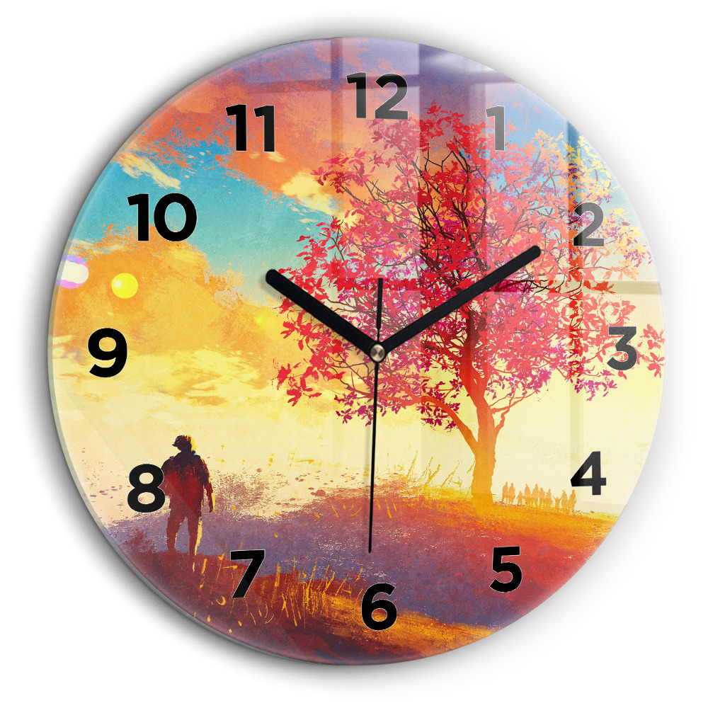 Paysage d'automne Horloge ronde 60 cm