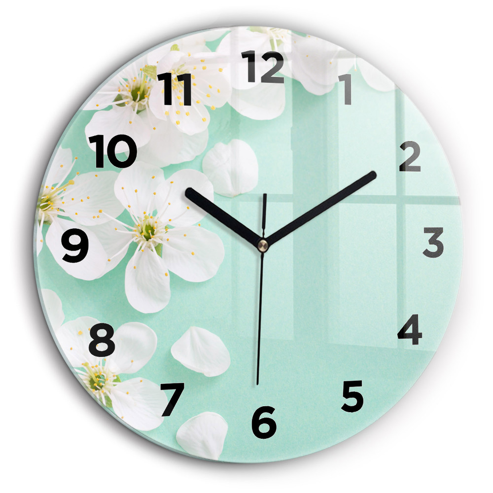 Fleurs de pommier Pendule murale ronde 60 cm