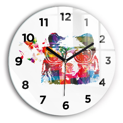 Tête d'ours Horloge ronde murale 60 cm