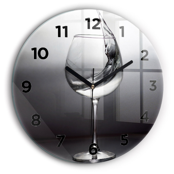 Verre à vin Pendule murale ronde 60 cm