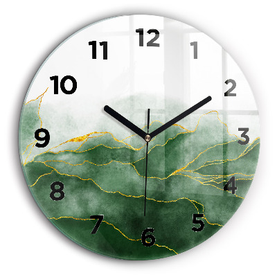 Feuilles abstraites Horloge ronde 60 cm