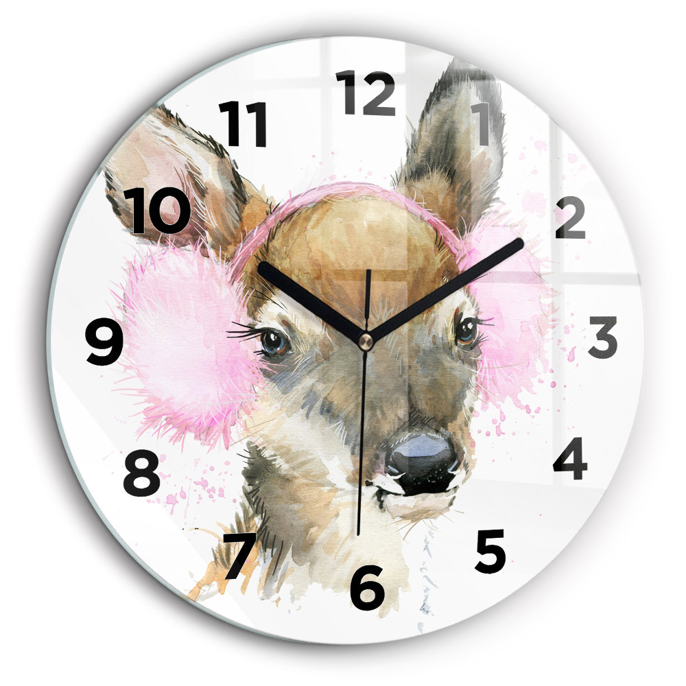 Cerf de la forêt Horloge ronde 60 cm