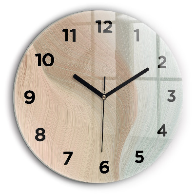 Vague abstraite Horloge ronde 60 cm