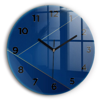 Abstraction ornementale Horloge ronde en verre 60 cm