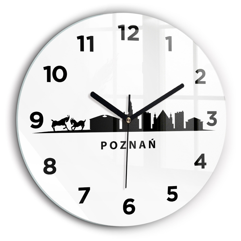 Graphique de la ligne d'horizon de Poznan Horloge ronde 60 cm