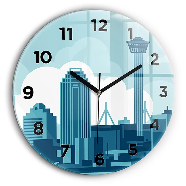 Architecture aux États-Unis Pendule murale ronde 60 cm