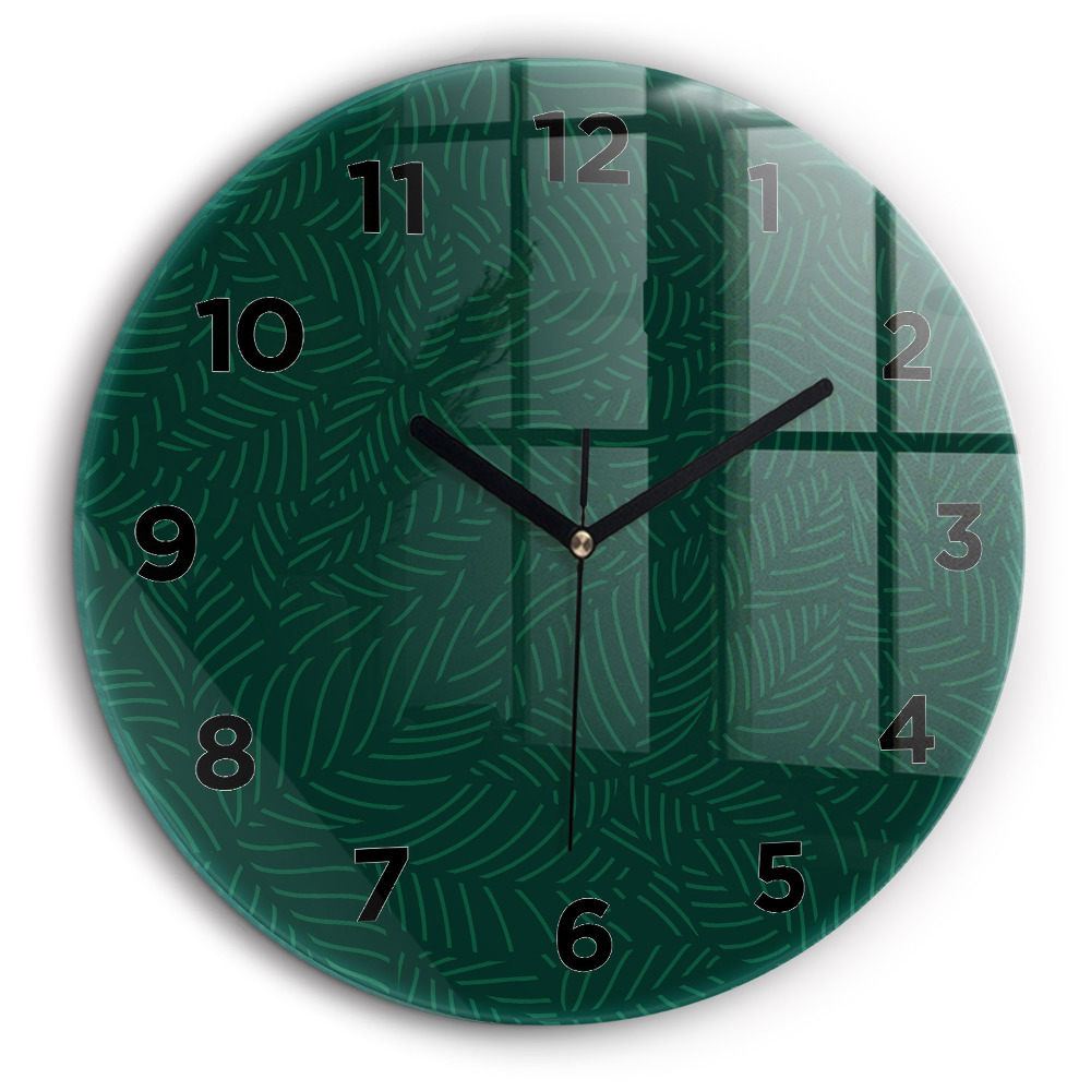 Motif de feuilles Horloge ronde 60 cm