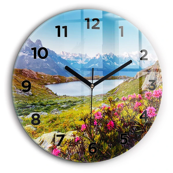 Mont Blanc Chamonix glacier Horloge ronde 60 cm