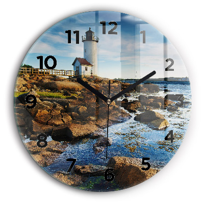 Phare d'Annisquam Horloge ronde murale 60 cm