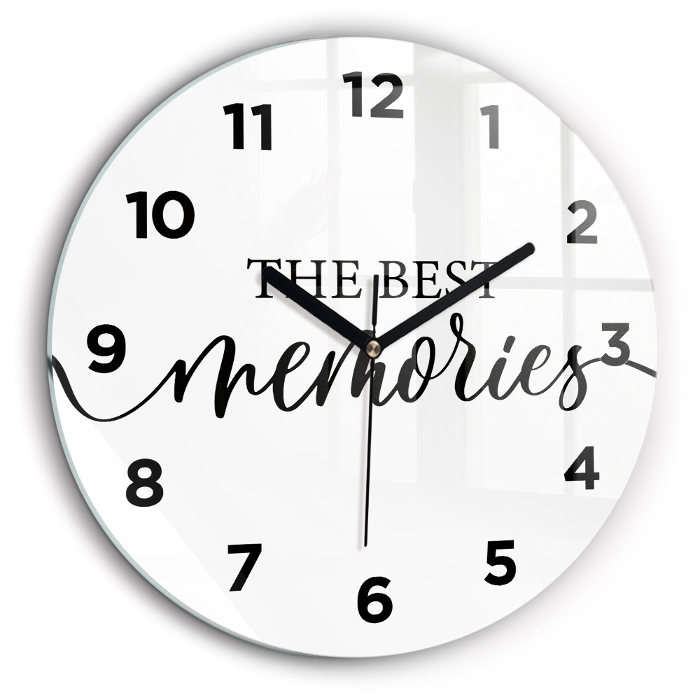 Inscription de souvenirs Horloge ronde murale 60 cm