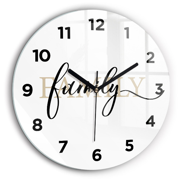 Inscription familiale Horloge ronde 60 cm