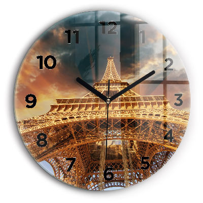 Tour Eiffel Horloge ronde murale 60 cm