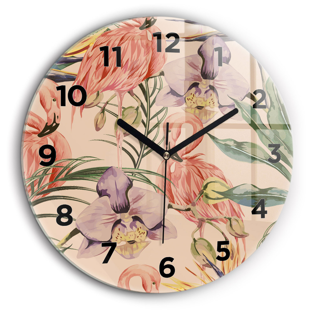 Feuilles de palmier tropicales Horloge ronde murale 60 cm