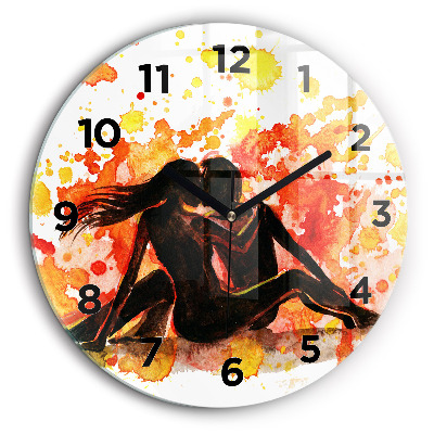 Amour et couple amoureux Horloge ronde murale 60 cm