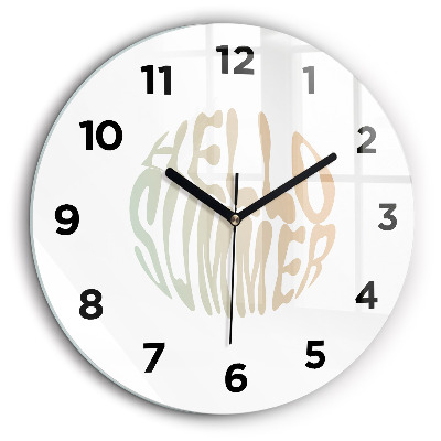Bonjour l'été ! Horloge ronde murale 60 cm