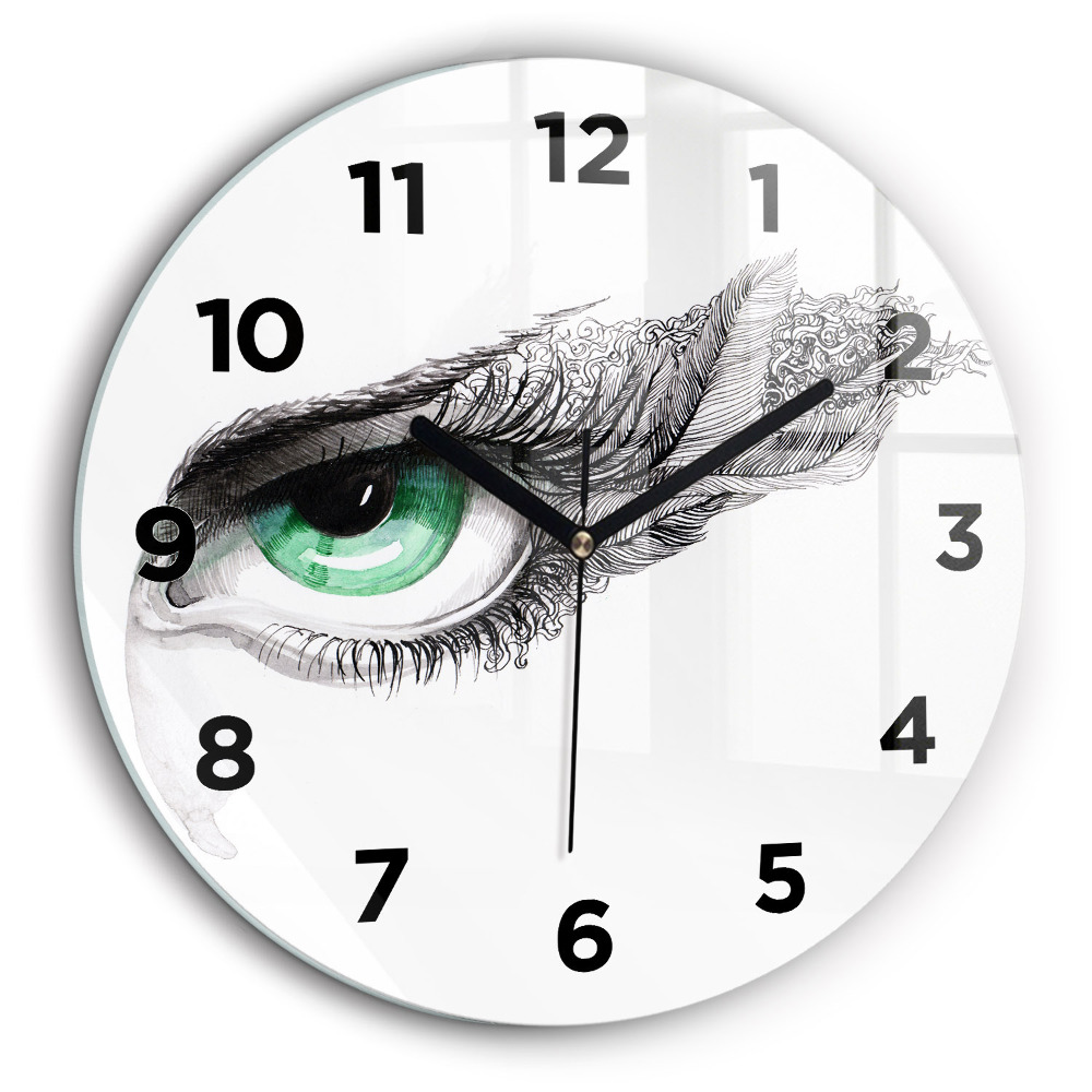 Oeil humain abstrait Horloge ronde 60 cm