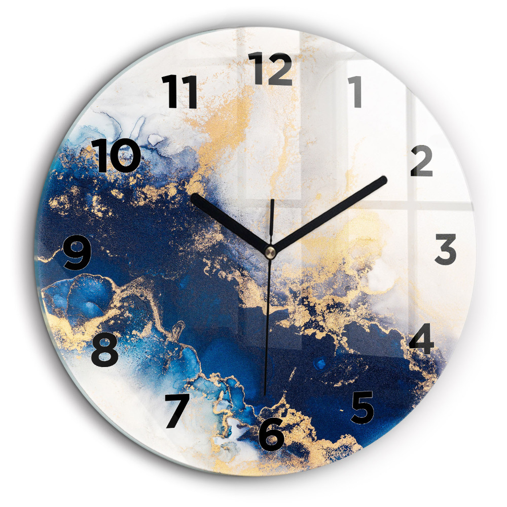 Motif de marbre Horloge ronde murale 60 cm