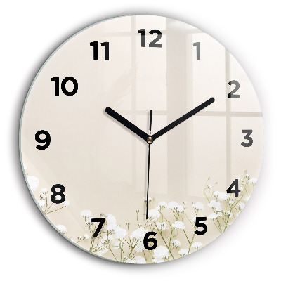 Gypsophile en fleurs Pendule murale ronde 60 cm
