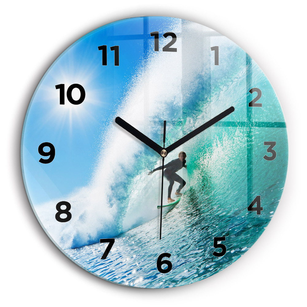 Surf à Hawaï Pendule murale ronde 60 cm