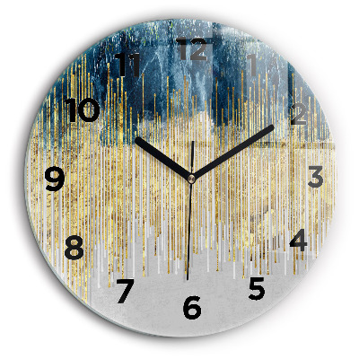 Motif décoratif et or Horloge ronde murale 60 cm