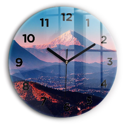 Montagnes à San Antonio USA Pendule murale ronde 60 cm